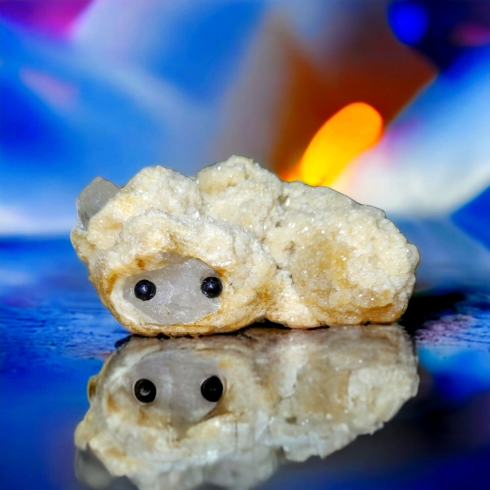 Raw Calcite Crystal Hedgehog Pet Rock